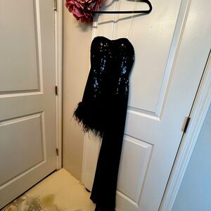 Draped embellished black mini dress shirt!! HOT!!🔥🔥